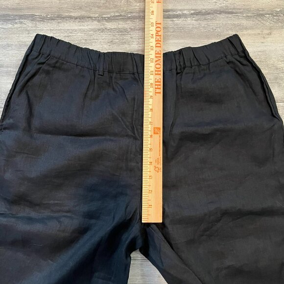 NWT! Quince 100% European Linen Pants, Black, 25" Inseam, Size Large - Picture 11 of 12